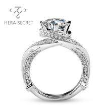 2021 Round Brilliant Cut Simple Rings Jewelry Women Engagement Ring Diamond